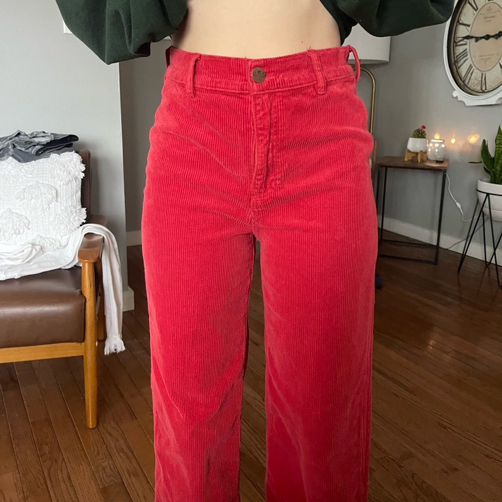 Billabong x wrangler red corduroy pants